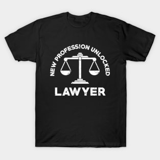 New Profession Unlocked Lawyer Funny Law School Gift T-Shirt